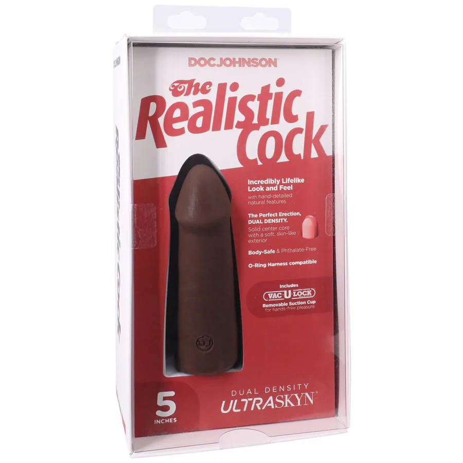 Фаллоимитатор Doc Johnson The Realistic Cock ULTRASKYN - 5 Inch Chocolate