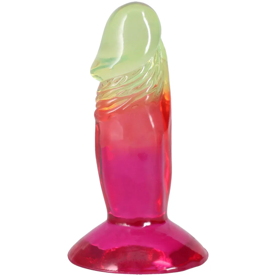 Дилдо Doc Johnson Crystal Jellies - 4.5 Inch Classic Dong - Rainbow