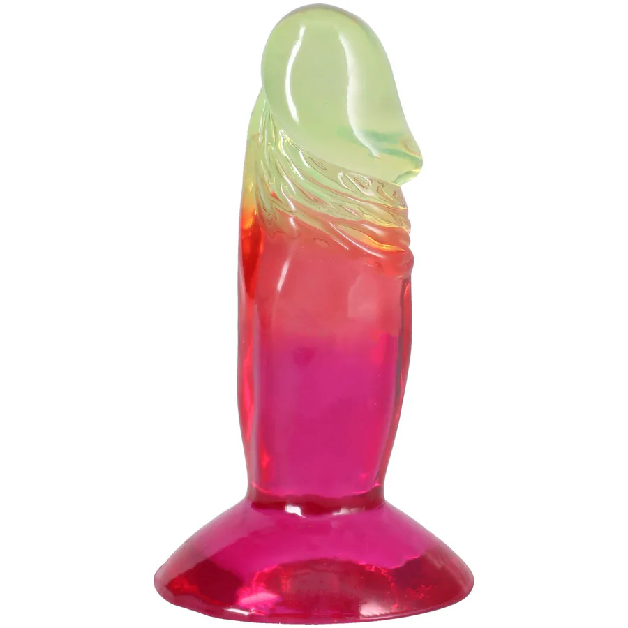 Дилдо Doc Johnson Crystal Jellies - 4.5 Inch Classic Dong - Rainbow