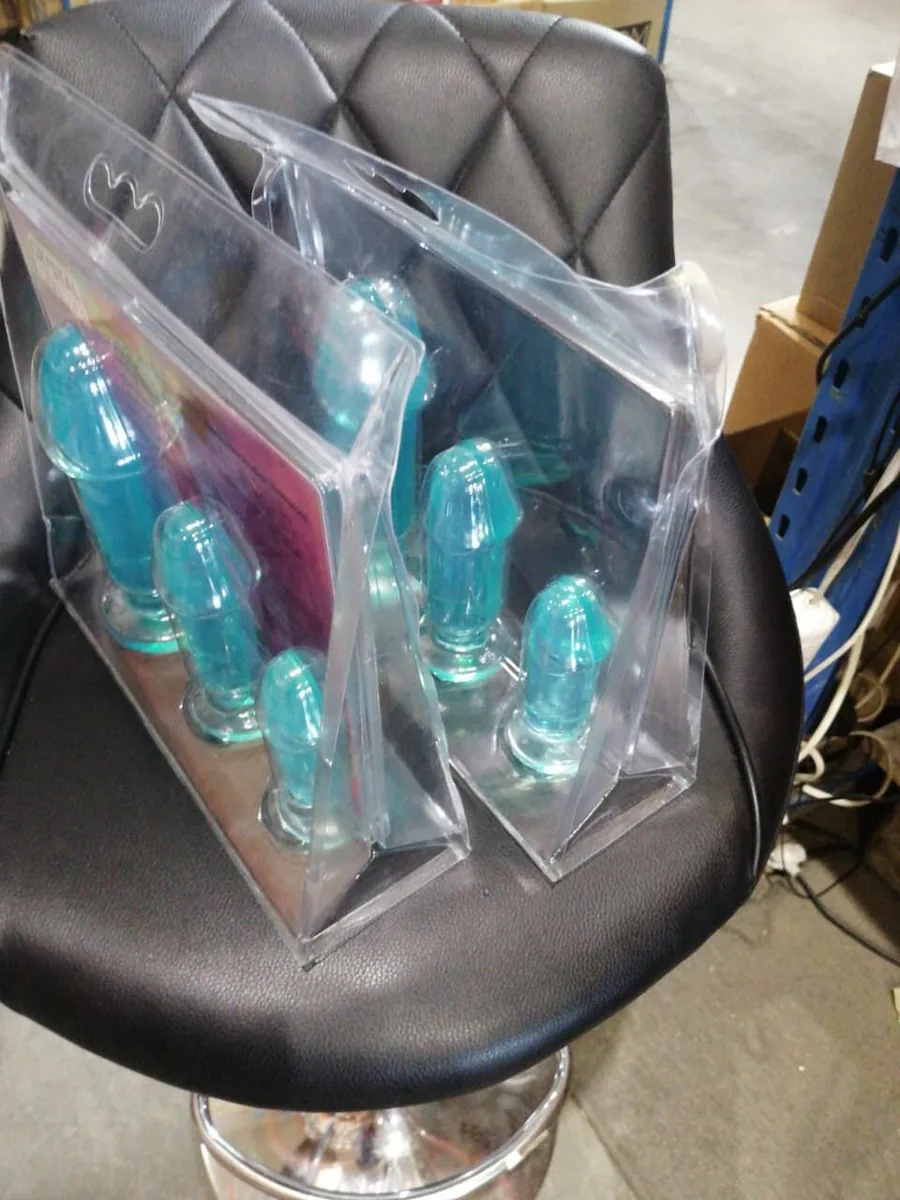 Набір анальних пробок Doc Johnson Crystal Jellies - Anal Starter Kit Teal (м'ятий та без вставки!!!)