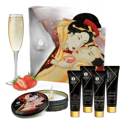 Подарунковий набір Shunga GEISHAS SECRETS – Sparkling Strawberry Wine: для шикарної ночі вдвох