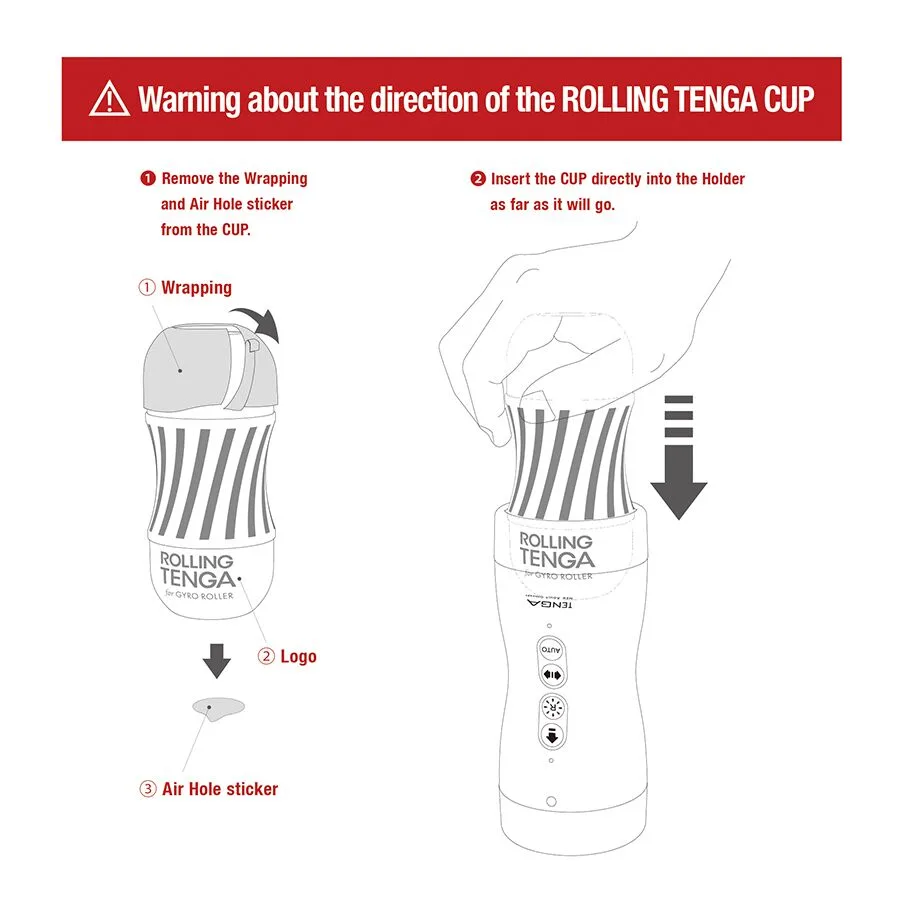 Автоматический мастурбатор Tenga VACUUM GYRO ROLLER SET, ротация и вакуум, совместим с Tenga Cup