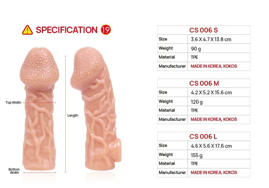 Насадка на член Kokos Cock Sleeve CS 006 S