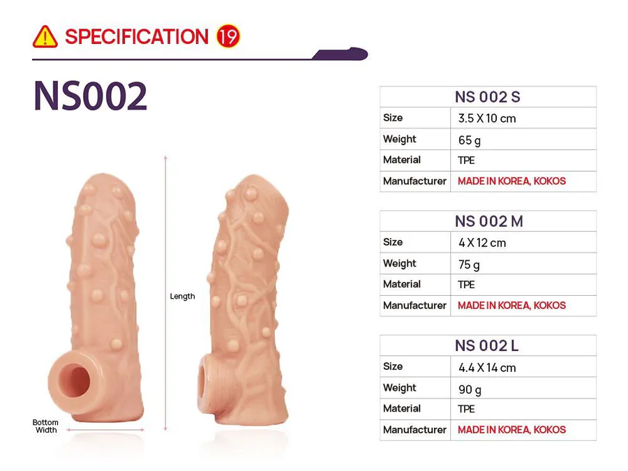 Насадка на член Kokos Nude Sleeve NS 002 S