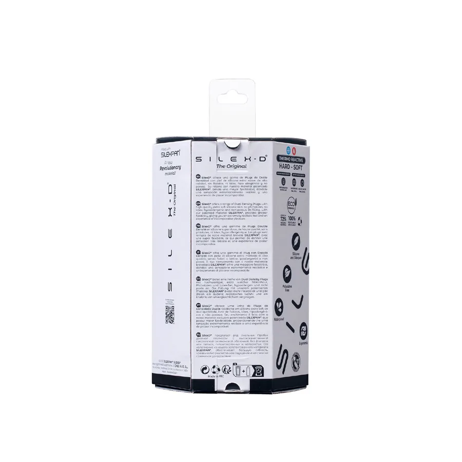 Анальна пробка SilexD Model 2, size M, чорна, двошарова, з ефектом пам’яті, діаметр 4 см