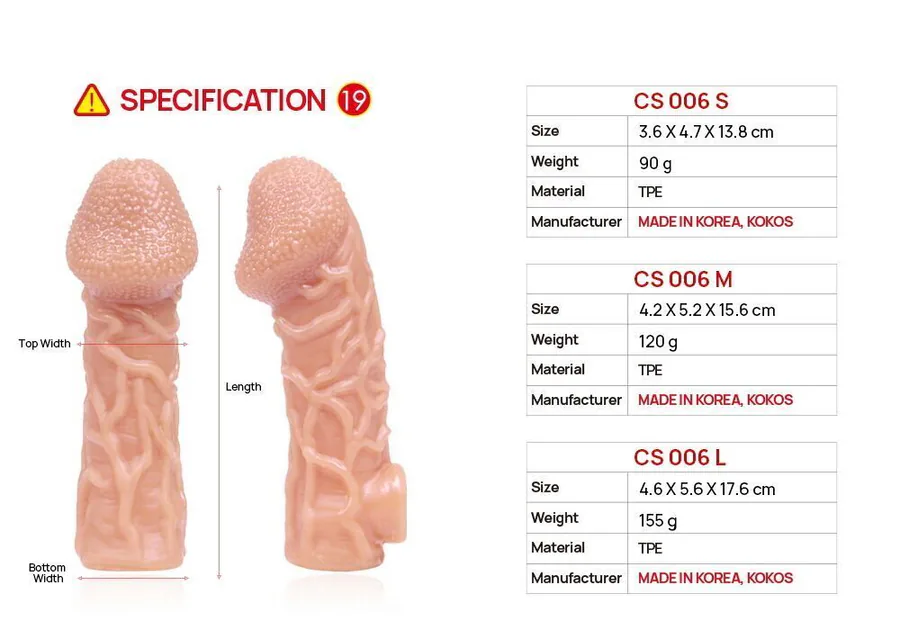 Насадка на член Kokos Cock Sleeve CS 006 S (м'яте паковання!!!)