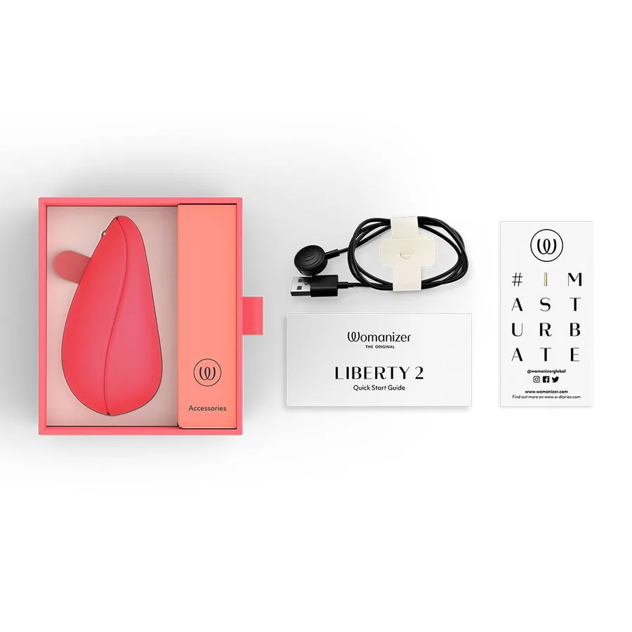 Вакуумний кліторальний стимулятор Womanizer Liberty 2 Vibrant Rose (м'яте паковання!!!)