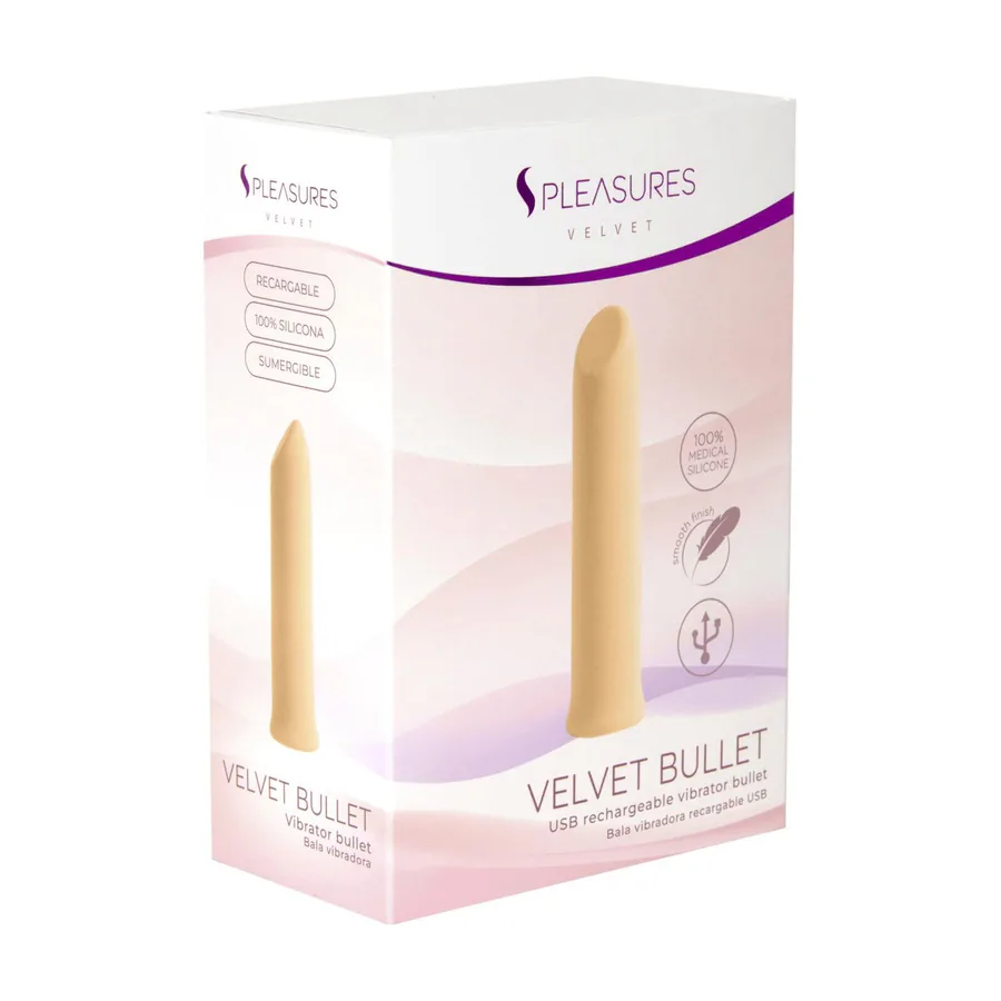 Вибропуля S Pleasures Velvet Bullet Peach