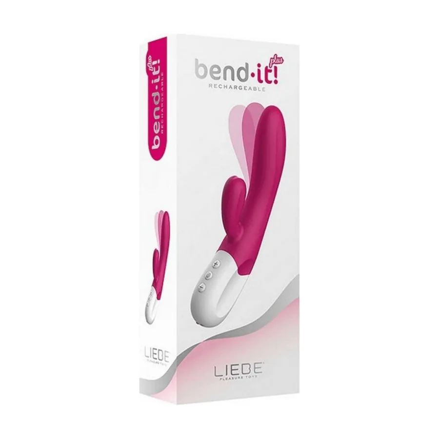 Вибратор-кролик Liebe Bend It Plus Rechargeable Cerise, гибкий, 2 мотора, 10 режимов