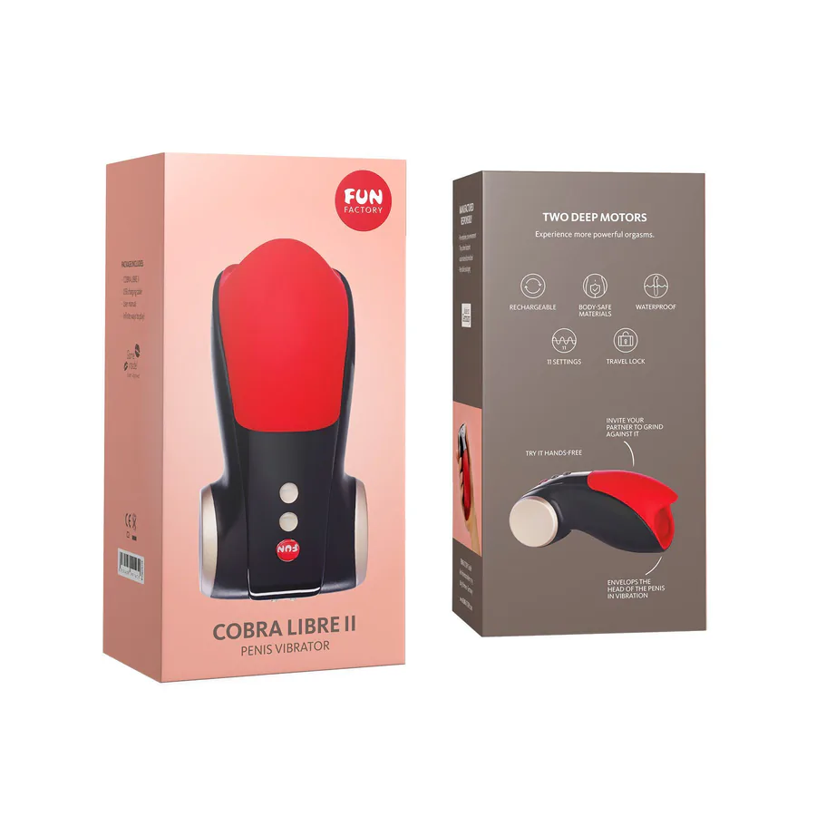 Мастурбатор для головки пеніса Fun Factory COBRA LIBRE II black/red (м'яте паковання!!!)