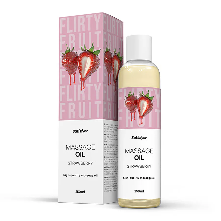 Розпродаж!!! Масажна олія Satisfyer Massage Oil Strawberry 250 мл (термін 30.04.2027)