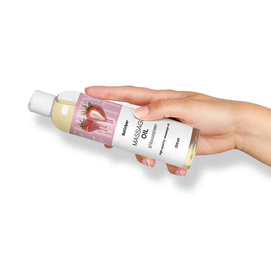 Розпродаж!!! Масажна олія Satisfyer Massage Oil Strawberry 250 мл (термін 30.04.2027)