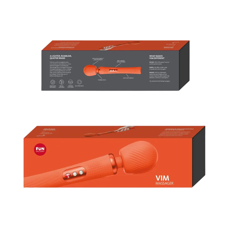Вибромассажер Fun Factory VIM Vibrating Wand sunrise orange (мятая упаковка!!!)