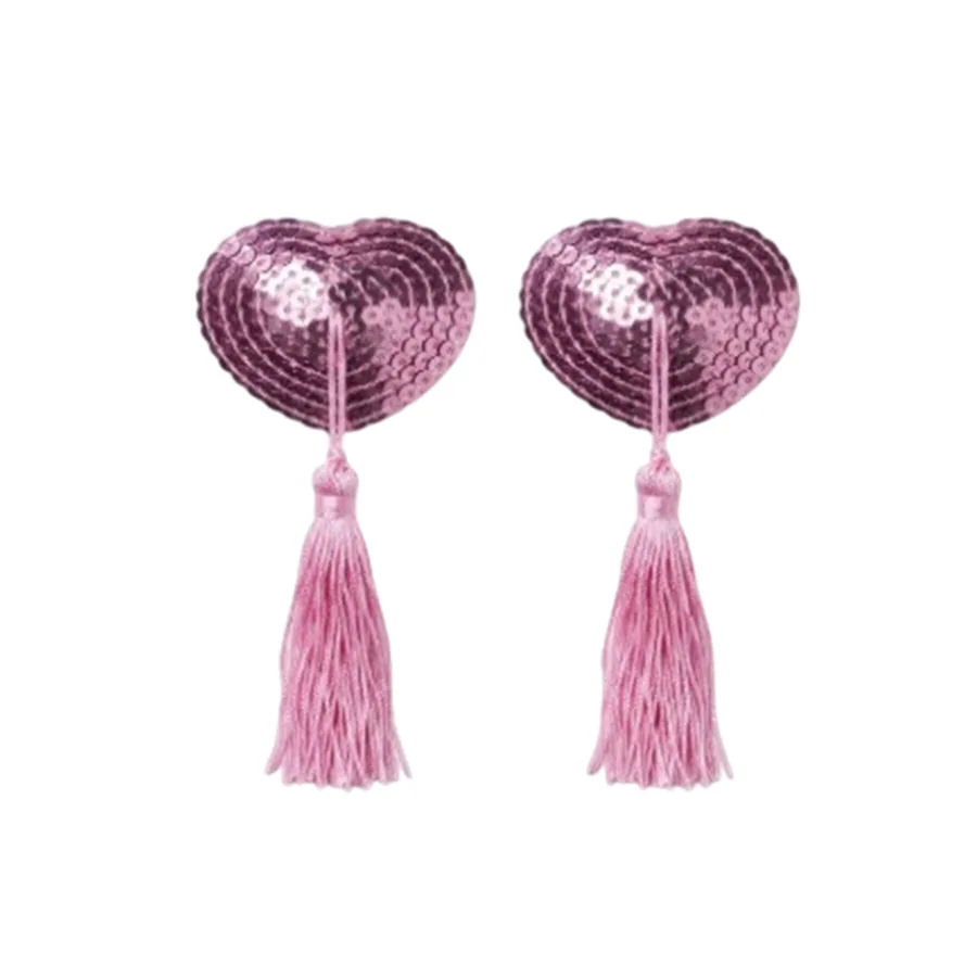 Пестис-сердечки с кисточками Art of Sex - Sparkling Hearts, розовый