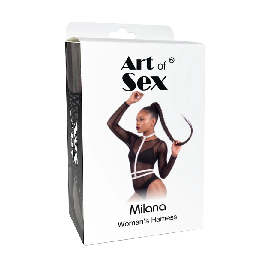 Жіноча портупея Art of Sex - Milana, екошкіра, розмір XS-2XL, колір червоний