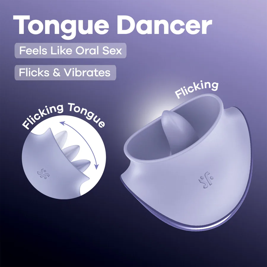 Вібростимулятор для клітора Satisfyer Tongue Dancer з язичком