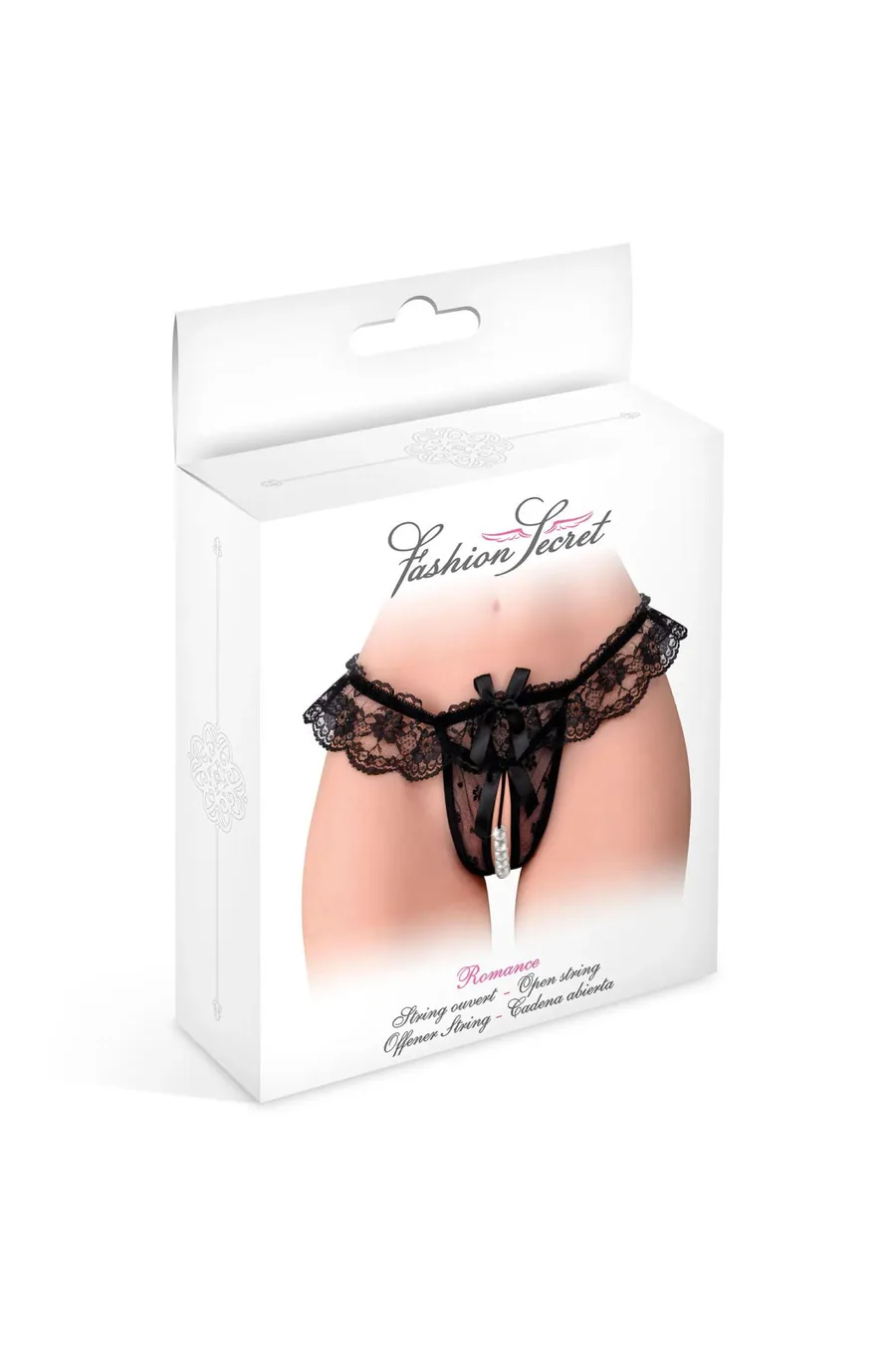 Трусики с жемчугом Fashion Secret Romance Black
