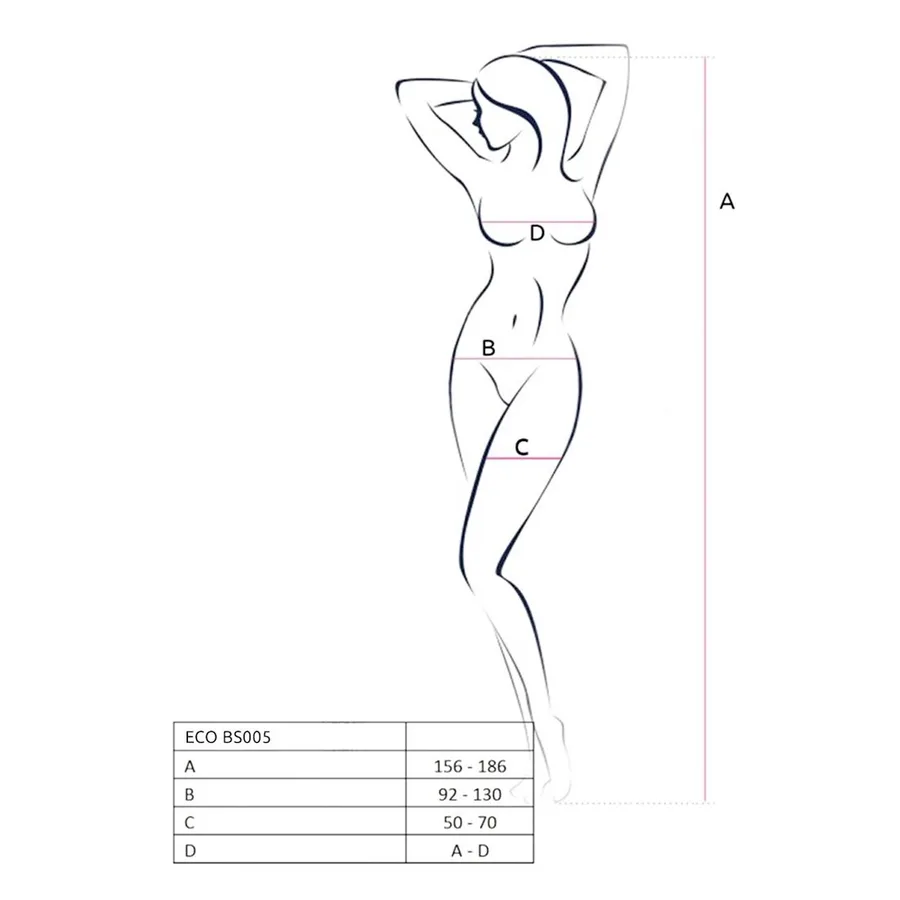 Бодистокинг Passion ECO BS005 white, плотный, открытый доступ, имитация подвязок