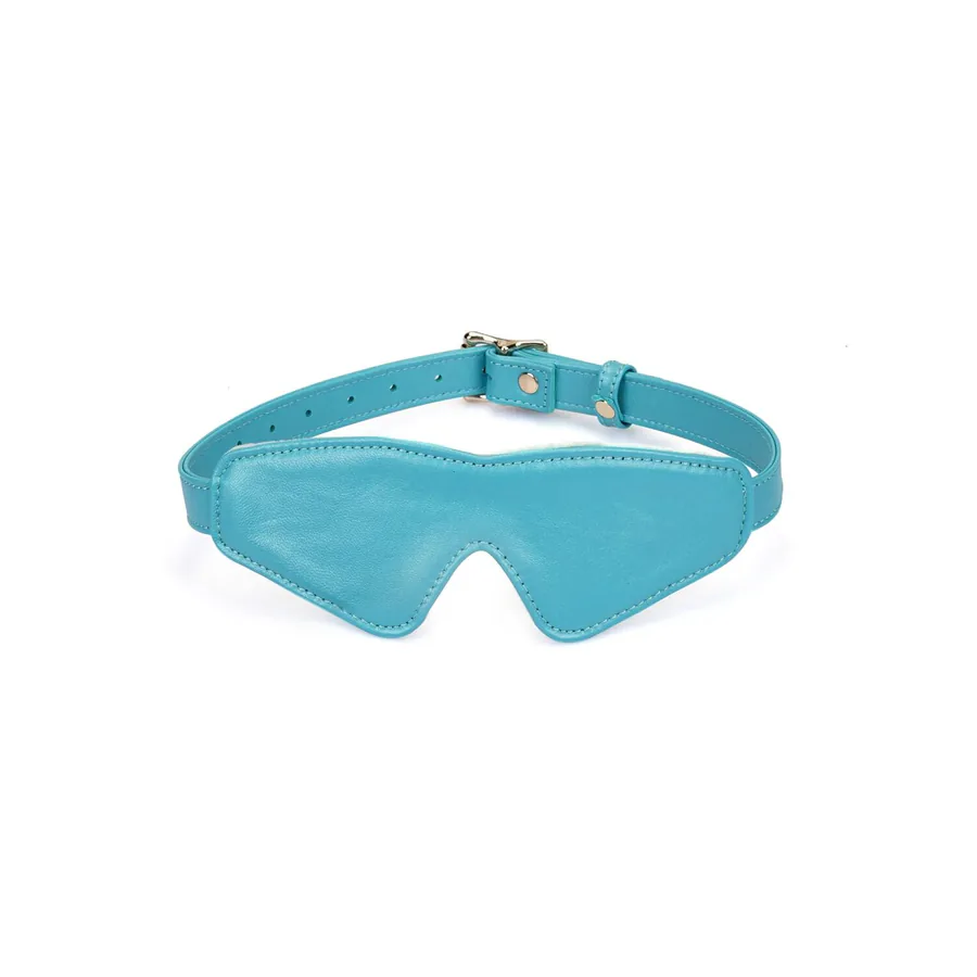 Маска на очі  Liebe Seele Blue Lamb Leather Blindfold with Velvet Lining