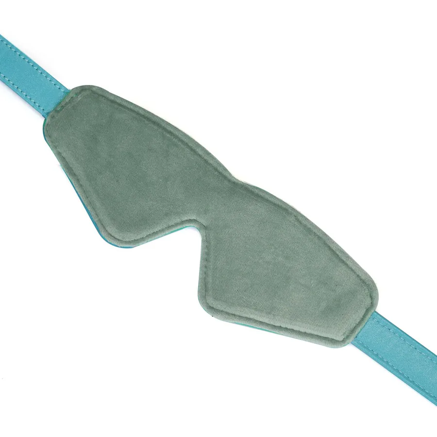 Маска на очі  Liebe Seele Blue Lamb Leather Blindfold with Velvet Lining