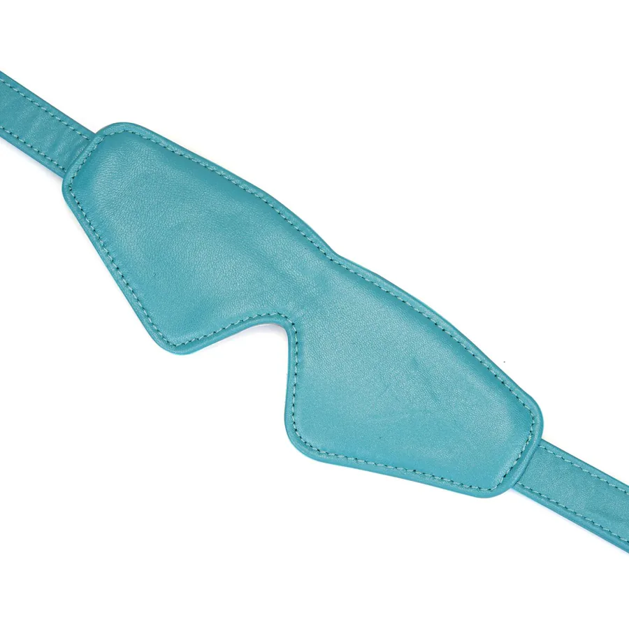 Маска на очі  Liebe Seele Blue Lamb Leather Blindfold with Velvet Lining