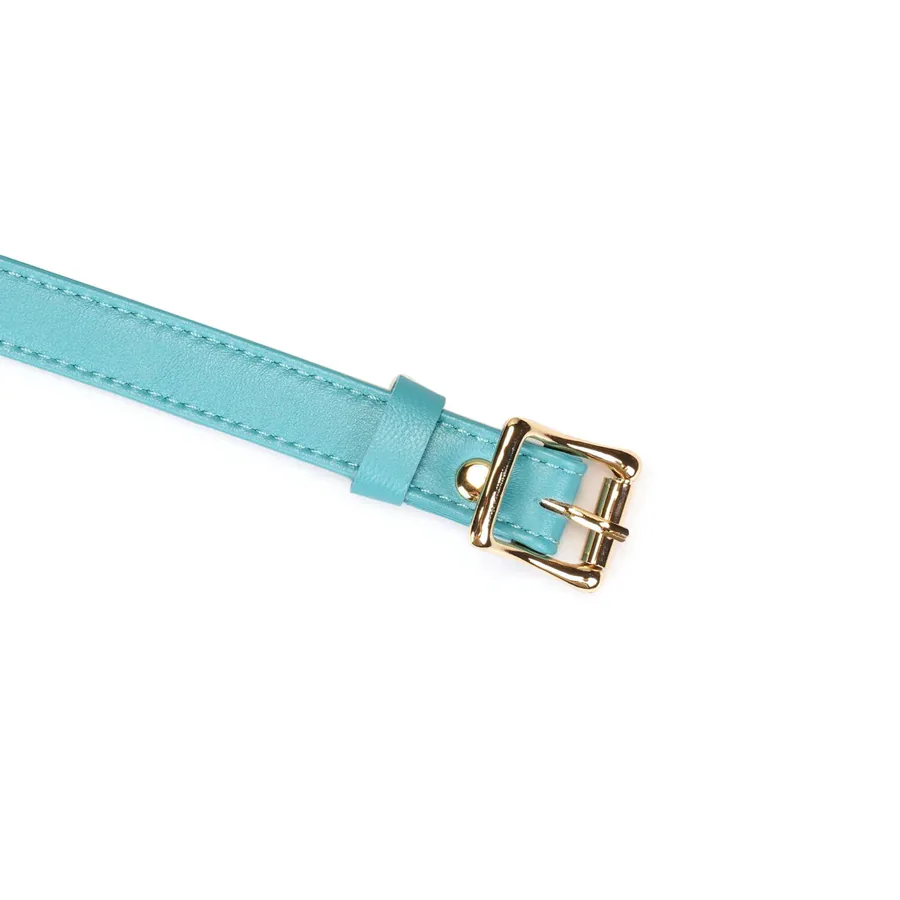 Кляп Liebe Seele Blue Lamb Leather Ball Gag with Velvet Lining