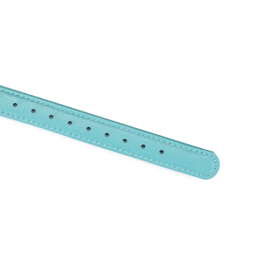 Кляп Liebe Seele Blue Lamb Leather Ball Gag with Velvet Lining