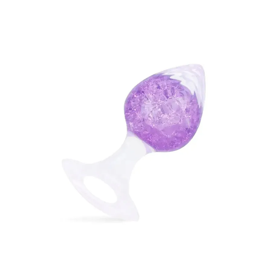 Анальная пробка Liebe Seele Heart-shaped Crystal Anal Plug - Purple Small