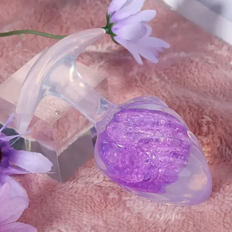 Анальна пробка Liebe Seele Icecream-shaped Crystal Anal Plug - Purple Medium