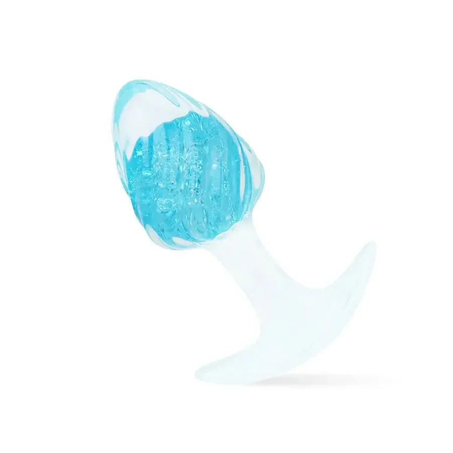 Анальна пробка Liebe Seele Icecream-shaped Crystal Anal Plug - Blue Small