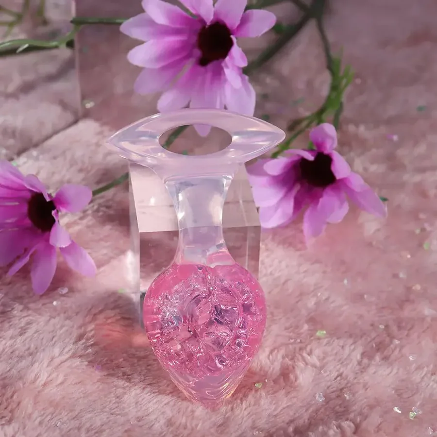 Анальна пробка Liebe Seele Heart-shaped Crystal Anal Plug - Pink Medium