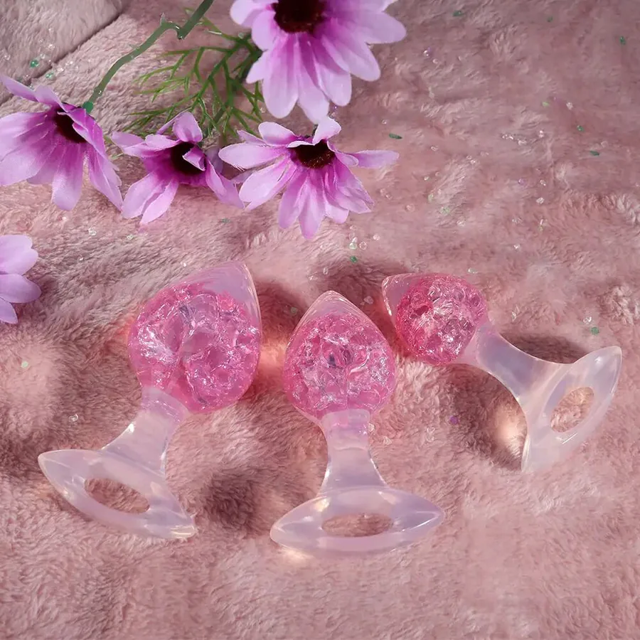 Анальна пробка Liebe Seele Heart-shaped Crystal Anal Plug - Pink Medium