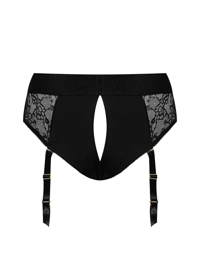 Мереживні труси для страпону з підв'язками для панчох Strap-On-Me DIVA HARNESS - XL