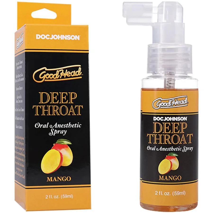 Спрей для минета Doc Johnson GoodHead DeepThroat Spray – Mango 59мл (мятая упаковка!!!)