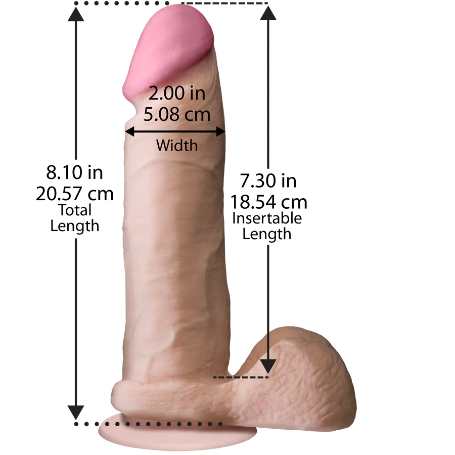 Фалоімітатор Doc Johnson The Realistic Cock 8 inch White - ULTRASKYN, Vack-U-Lock (м'яте паковання!!!)