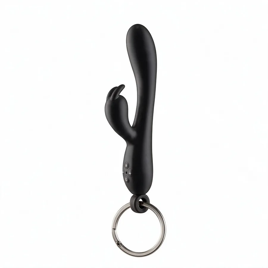 Брелок вибратор-кролик Diverty Sex Black