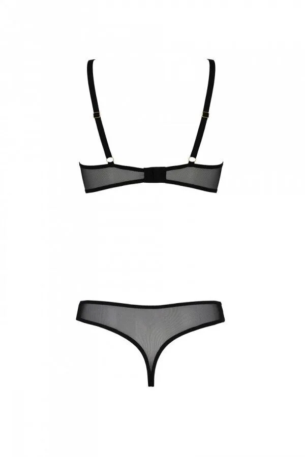 Эротическое боди Passion MARINA BODY, XXL/XXXL, beige, с открытыми чашками