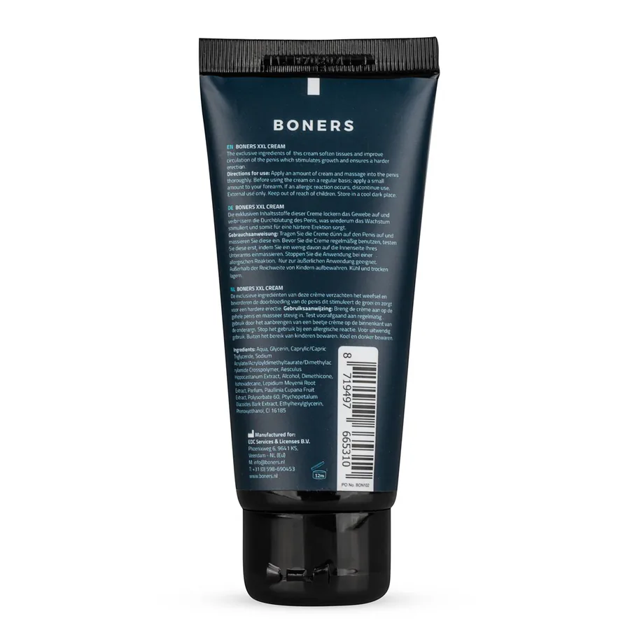 Крем для ерекції та збільшення члена Boners Penis XXL Cream, рослинні екстракти