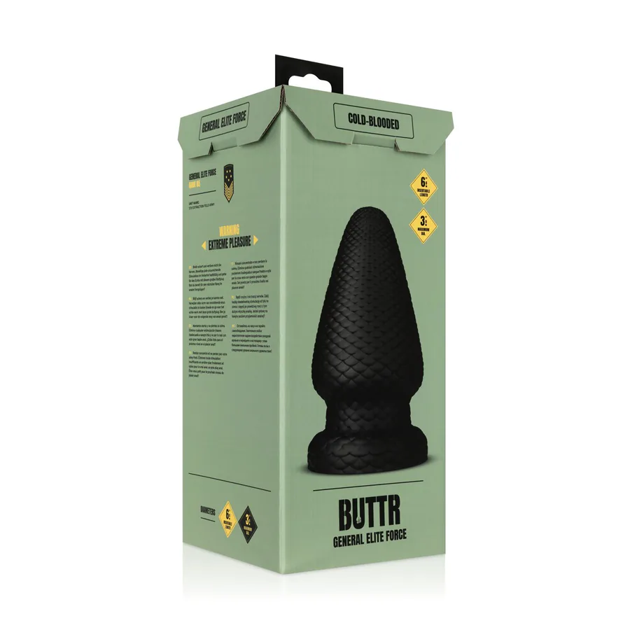 Анальна пробка BUTTR - Cold Blooded Scaled Butt Plug