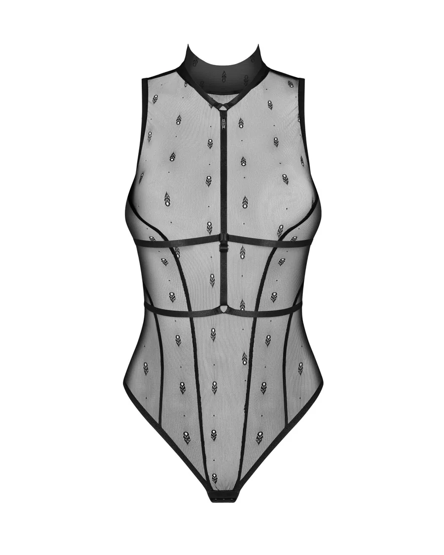 Боді Obsessive Anniverse Special teddy & harness 2XL/3XL