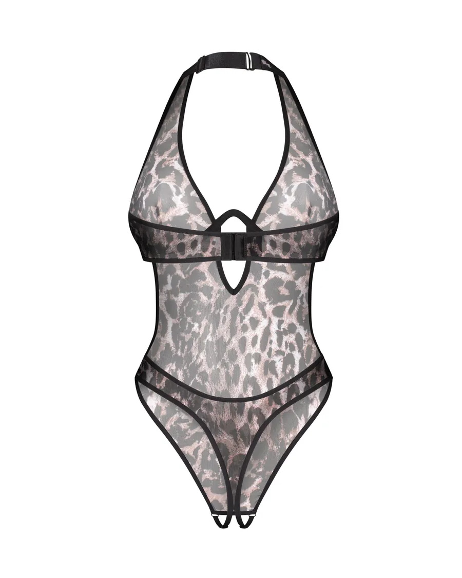 Боди Obsessive Addia crotchless teddy 2XL/3XL