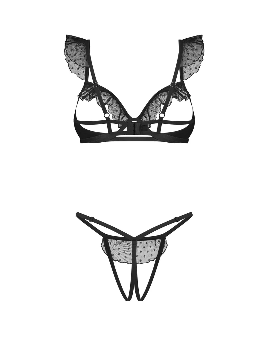 Комплект Obsessive Carrola 2-pcs crotchless set L/XL