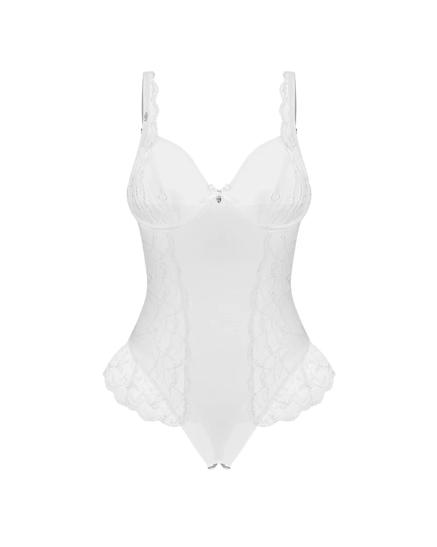 Боді Obsessive Weddya crotchless teddy L/XL