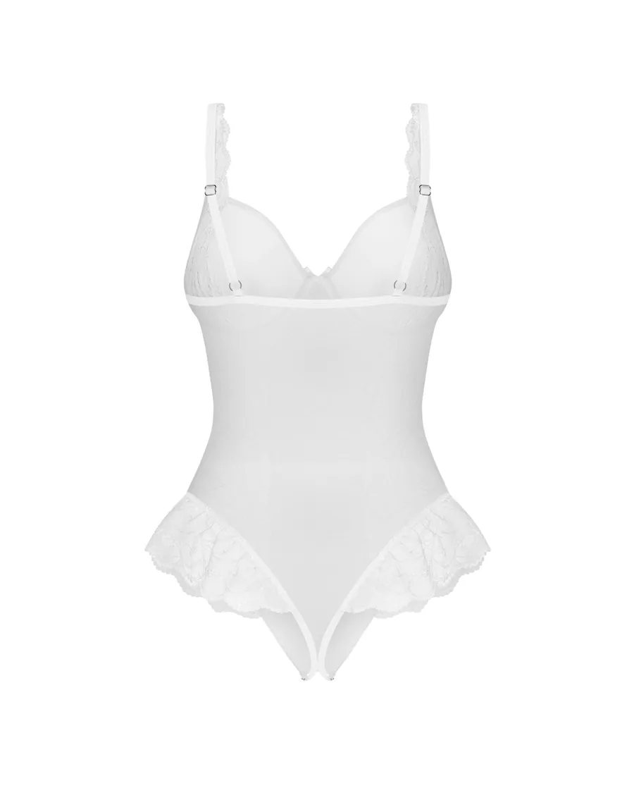 Боді Obsessive Weddya crotchless teddy L/XL
