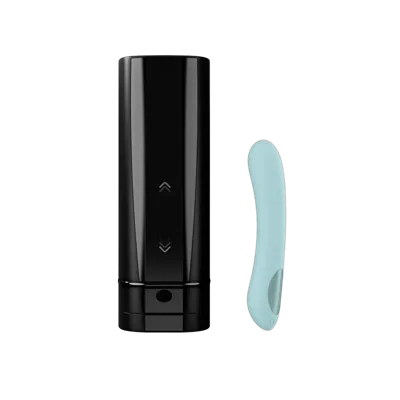 Інтерактивний набір мастурбатор + стимулятор точки G Kiiroo Onyx+ and Pearl 2+ Couple Set Turquoise