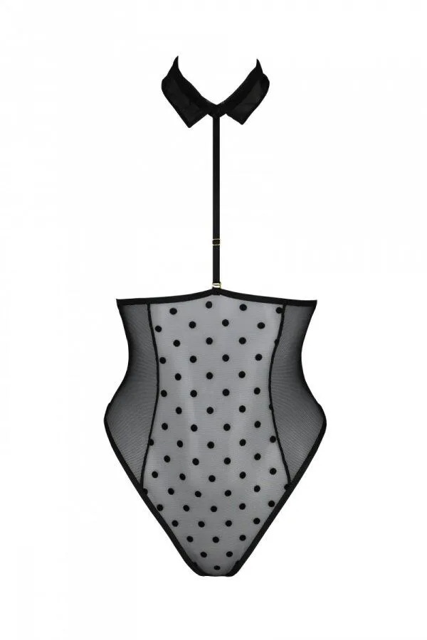 Эротическое боди Passion TRISHA BODY, S/M, black, с открытыми чашками