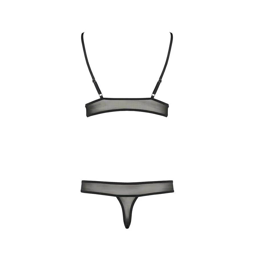 Комплект белья Passion ERZA SET S/M, black, лиф и трусики