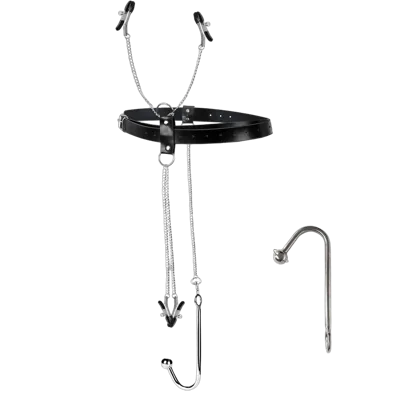 Бондажный набор с металлическим анальным крюком №1 Art of Sex Blanca Bondage set with anal hook №1