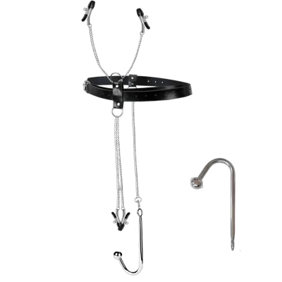 Бондажный набор с металлическим анальным крюком №2 Art of Sex Blanca Bondage set with anal hook №2