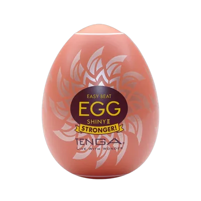 Мастурбатор-яйце Tenga Egg Shiny II, щільний TPE, пробник лубриканту 5 мл